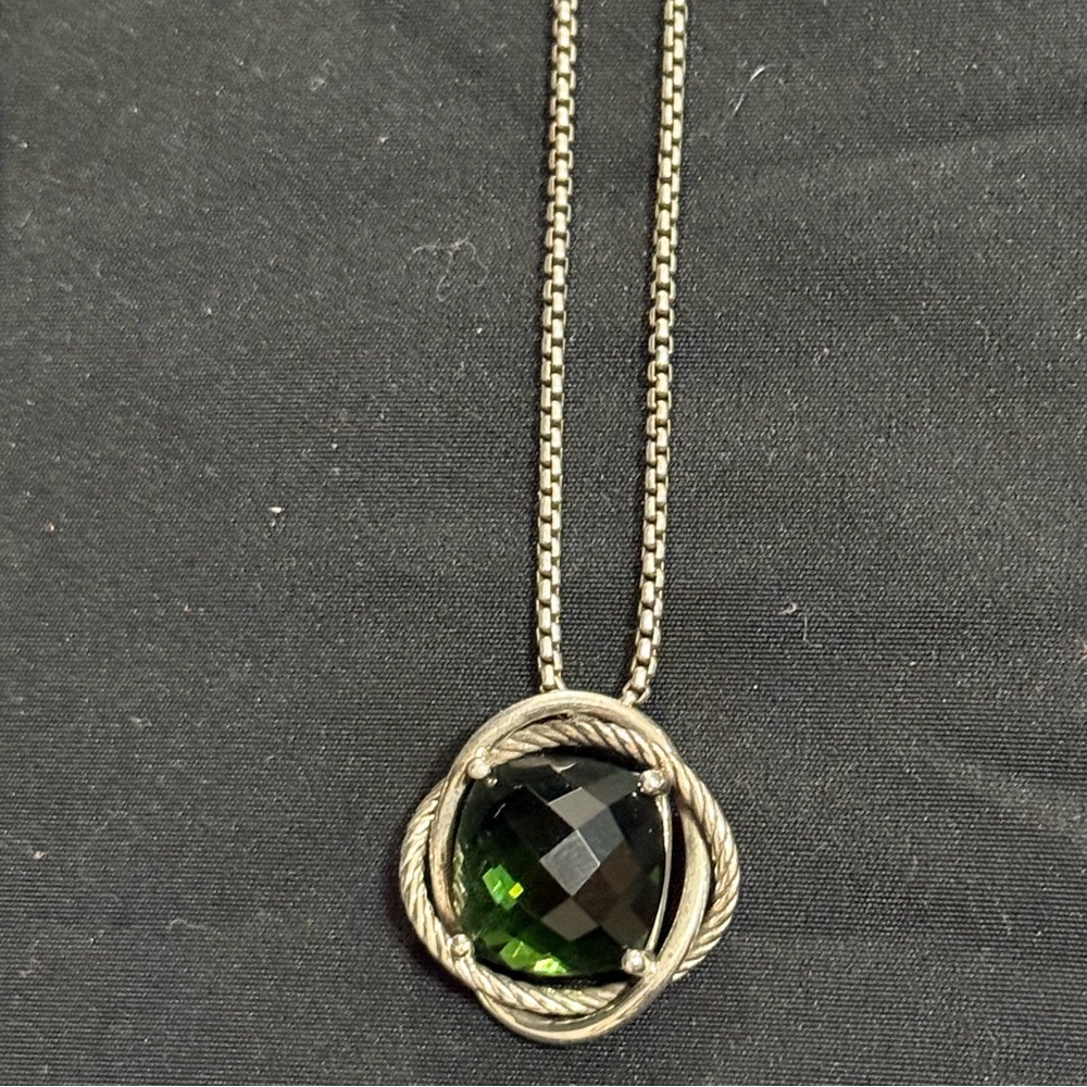David Yurman Infinity Green Amethyst Prasiolite Necklace/Chain